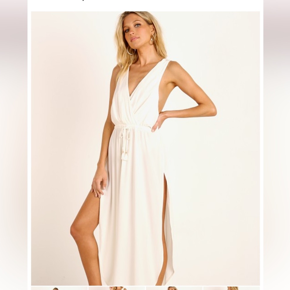 L Space Kenzie Dress/ Cover Up in Cream Sz Medium